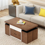 Modern Multi-layer Board Tea Table with Synthetic Leather Seating - Perfect for Elegant Dining Spaces fcx-2590