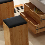 Modern Multi-layer Board Tea Table with Synthetic Leather Seating - Perfect for Elegant Dining Spaces fcx-2590