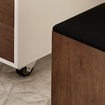 Modern Multi-layer Board Tea Table with Synthetic Leather Seating - Perfect for Elegant Dining Spaces fcx-2590