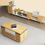 Modern Multi-Layer Tea Table with Synthetic Leather Finish - Stylish Centerpiece for Your Living Room fcx-2591