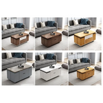 Modern Multi-Layer Tea Table with Synthetic Leather Finish - Stylish Centerpiece for Your Living Room fcx-2591