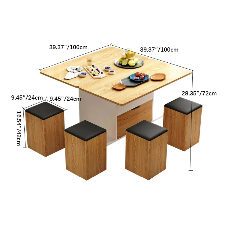 Modern Multi-Layer Tea Table with Synthetic Leather Finish - Stylish Centerpiece for Your Living Room fcx-2591