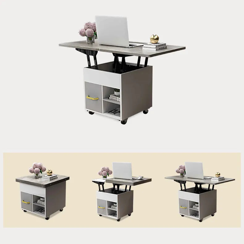 Multi-Functional Lifting Tea Table with Storage and Modern Design fcx-2593
