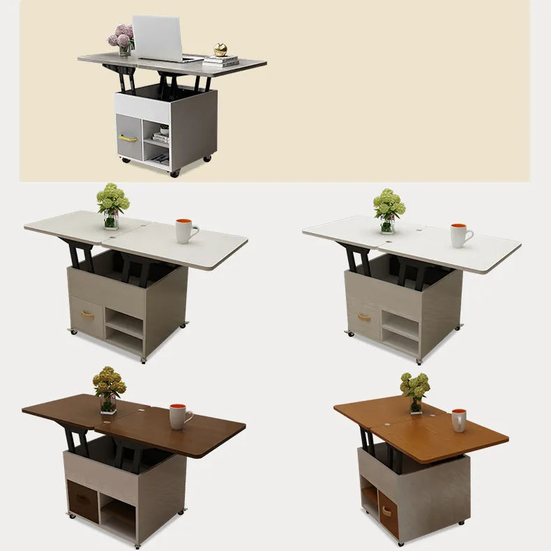 Multi-Functional Lifting Tea Table with Storage and Modern Design fcx-2593