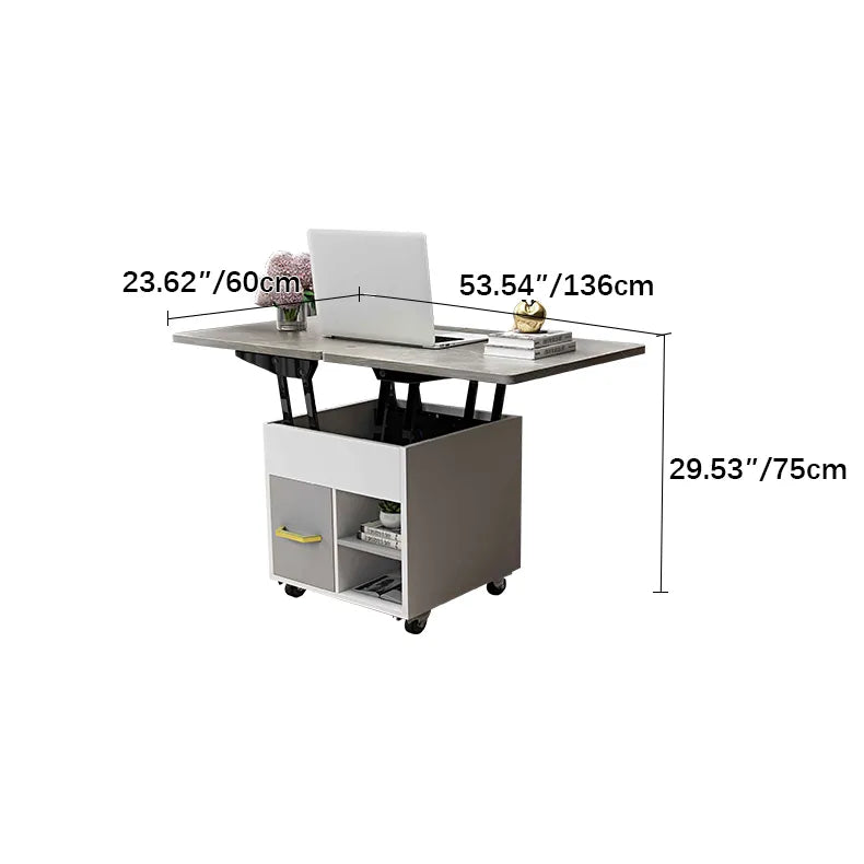 Multi-Functional Lifting Tea Table with Storage and Modern Design fcx-2593