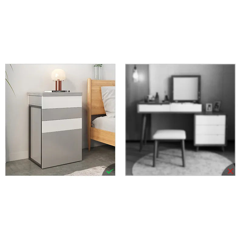 Sleek Glass Makeup Table with Synthetic Leather Stool – Modern Vanity Set for Elegant Spaces fcx-2594