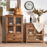 Stylish Chinese Fir and Glass Cabinet for Elegant Home Decor fczym-2305