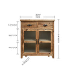 Stylish Chinese Fir and Glass Cabinet for Elegant Home Decor fczym-2305