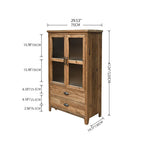 Stylish Chinese Fir and Glass Cabinet for Elegant Home Decor fczym-2305