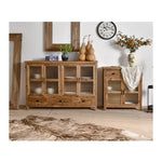 Stylish Chinese Fir and Glass Cabinet for Elegant Home Decor fczym-2305