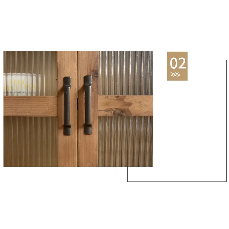 Stylish Chinese Fir and Glass Cabinet for Elegant Home Decor fczym-2305