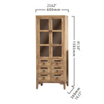Solid Wood Glass Display Cabinet - Elegant Storage and Showpiece fczym-2306