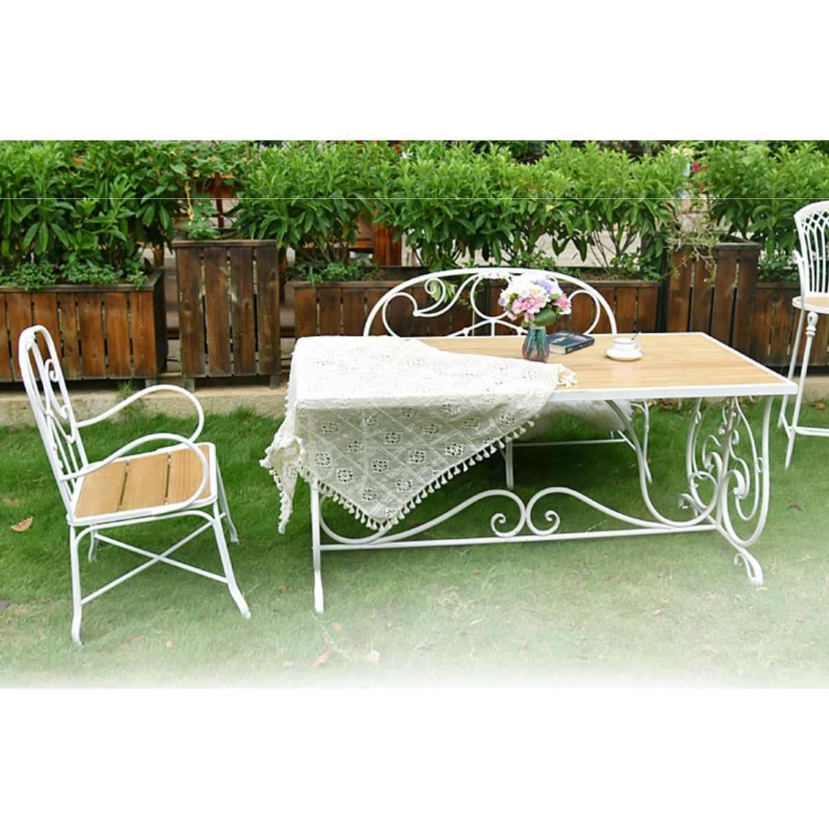 Premium Cedar Wood Table – Stylish & Durable for Any Space fczym-2310