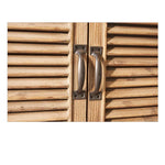 Rustic Wooden Cabinet with Shutter Doors - Chinese Fir Storage Solution fczym-2316