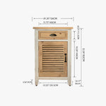 Rustic Wooden Cabinet with Shutter Doors - Chinese Fir Storage Solution fczym-2316