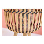 Stylish Rattan Weaving Solid Wood Storage Rack for Indoor Decor fczym-2317
