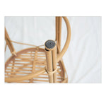 Stylish Rattan Weaving Solid Wood Storage Rack for Indoor Decor fczym-2317