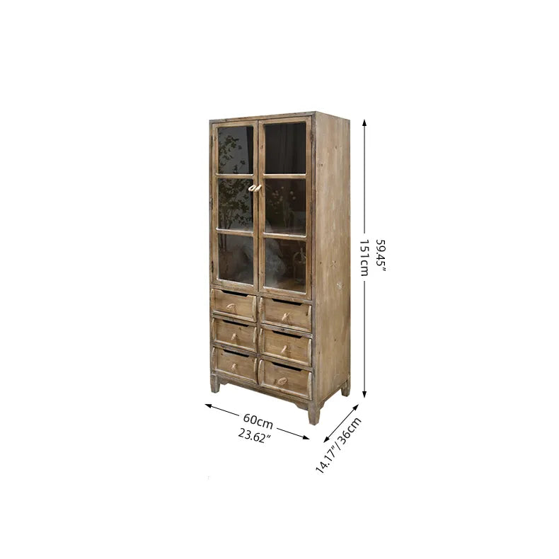 Rustic Chinese Fir Cabinet Set - Elegant Storage for Your Home fczym-2320