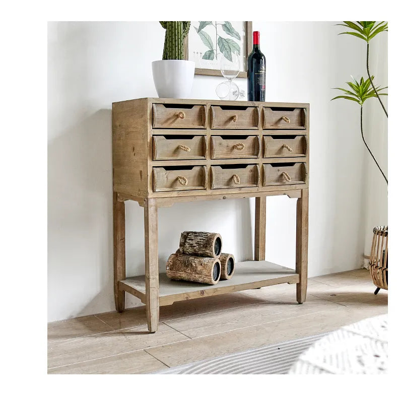 Rustic Chinese Fir Cabinet Set - Elegant Storage for Your Home fczym-2320