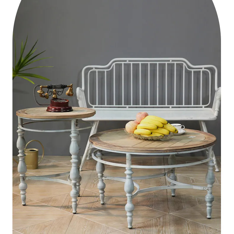 Vintage Elegance: Chinese Fir Tea Table for Timeless Charm fczym-2323