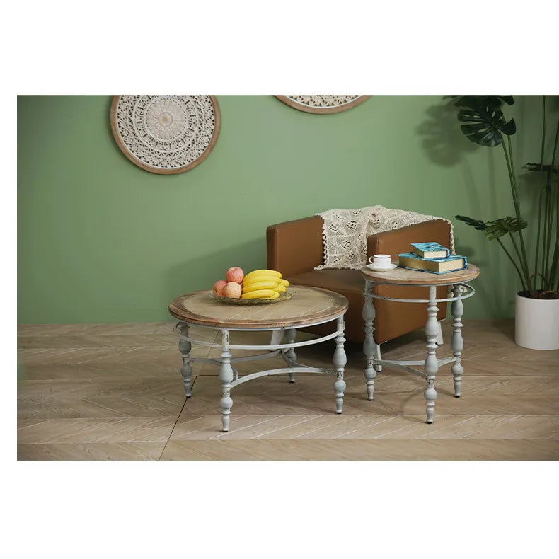 Vintage Elegance: Chinese Fir Tea Table for Timeless Charm fczym-2323