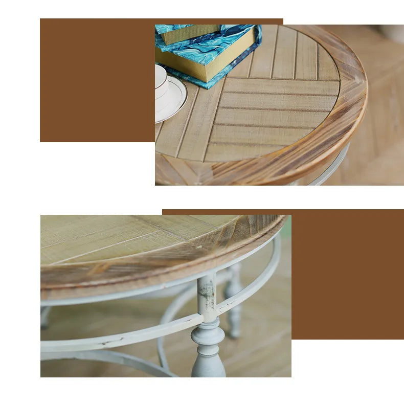 Vintage Elegance: Chinese Fir Tea Table for Timeless Charm fczym-2323