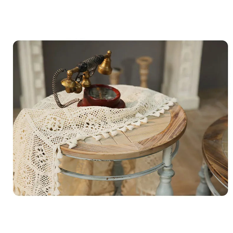 Vintage Elegance: Chinese Fir Tea Table for Timeless Charm fczym-2323