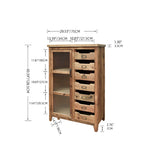 Elegant Cedar Wood Glass Cabinet - Stylish Storage Solution for Your Home fczym-2327