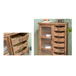 Elegant Cedar Wood Glass Cabinet - Stylish Storage Solution for Your Home fczym-2327