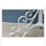 Vintage White Iron Bistro Table – Elegant Lace Design for Cozy Spaces fczym-2330