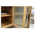 Rustic Wooden Cabinet with Glass Doors for Elegant Home Décor fczym-2333