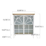 Cedar Wood and Glass Cabinet - Stylish and Durable Storage Solution fczym-2334