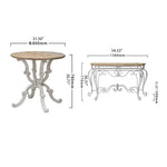 Vintage-Style Solid Wood Table with Scrollwork Base - Perfect for Elegant Interiors fczym-2335
