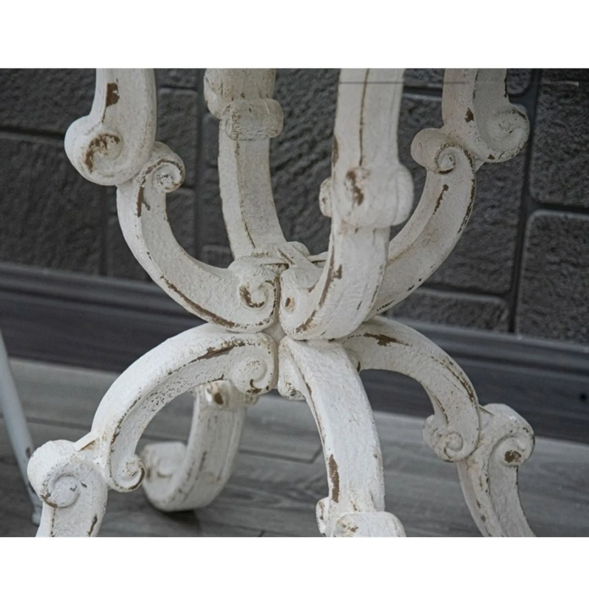 Vintage-Style Solid Wood Table with Scrollwork Base - Perfect for Elegant Interiors fczym-2335