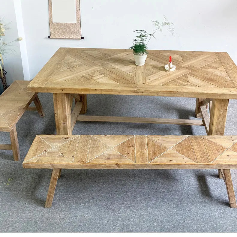 Rustic Solid Wood Dining Chair – Handcrafted Elegance for Your Home fczym-2337