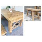 Rustic Solid Wood Dining Chair – Handcrafted Elegance for Your Home fczym-2337