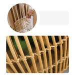 Modern Rattan Weaving Tea Table with Tempered Glass Top – Stylish and Functional Furniture Piece fczym-2339