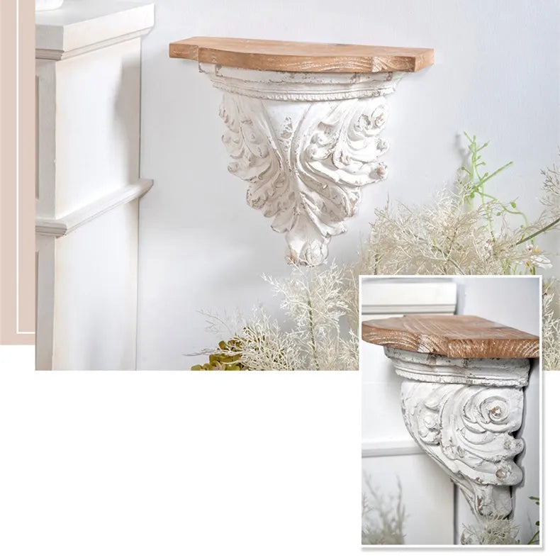 Decorative Chinese Fir Storage Rack - Stylish Wood Wall Shelf for Elegant Home Decor fczym-2340