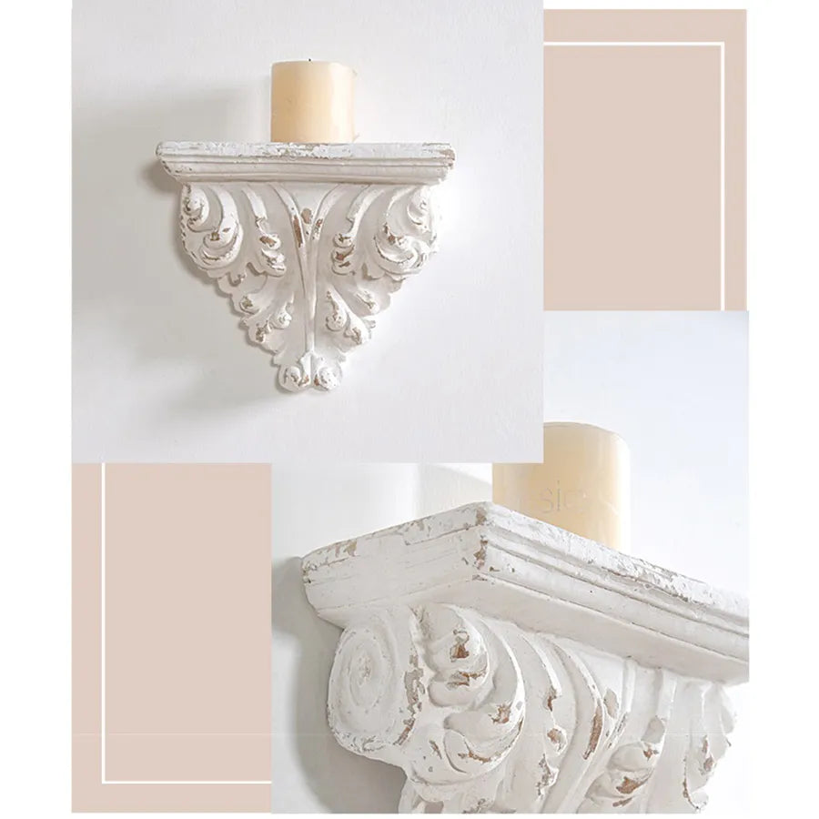 Decorative Chinese Fir Storage Rack - Stylish Wood Wall Shelf for Elegant Home Decor fczym-2340