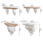 Decorative Chinese Fir Storage Rack - Stylish Wood Wall Shelf for Elegant Home Decor fczym-2340