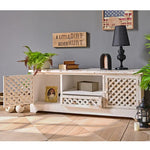 Vintage Style Solid Wood Cabinet with Distressed Finish - Enhance Your Decor Today! fczym-2343