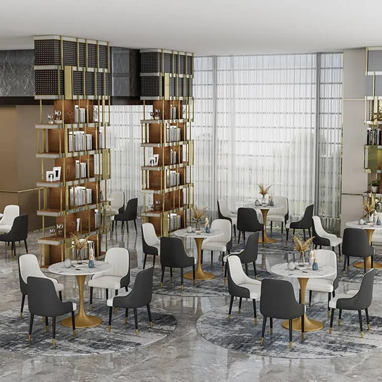 Stylish Round Dining Table with Sintered Stone and Faux Leather for Modern Homes fdfh-2216