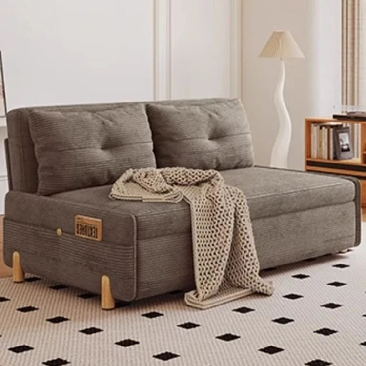 Stylish Solid Wood Corduroy Sofa in Elegant Green - Perfect for Modern Living Rooms fdh-3110