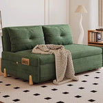 Stylish Solid Wood Corduroy Sofa in Elegant Green - Perfect for Modern Living Rooms fdh-3110