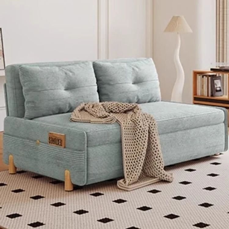 Stylish Solid Wood Corduroy Sofa in Elegant Green - Perfect for Modern Living Rooms fdh-3110