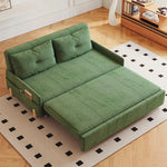 Stylish Solid Wood Corduroy Sofa in Elegant Green - Perfect for Modern Living Rooms fdh-3110
