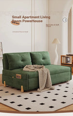 Stylish Solid Wood Corduroy Sofa in Elegant Green - Perfect for Modern Living Rooms fdh-3110