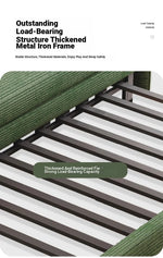 Stylish Solid Wood Corduroy Sofa in Elegant Green - Perfect for Modern Living Rooms fdh-3110