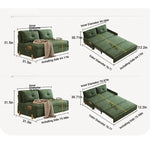 Stylish Solid Wood Corduroy Sofa in Elegant Green - Perfect for Modern Living Rooms fdh-3110
