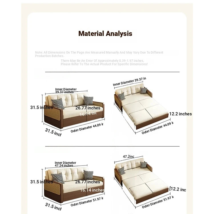 Stylish Solid Wood Sofa with Corduroy Cushions and Rattan Accents - Perfect for Modern Living Rooms fdh-3111